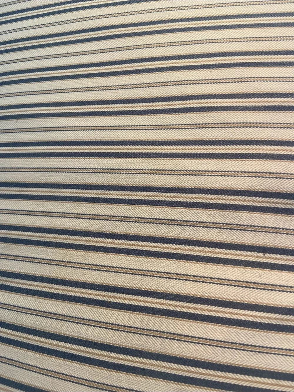 Striped Seat Cushions with Ties - Set of 6